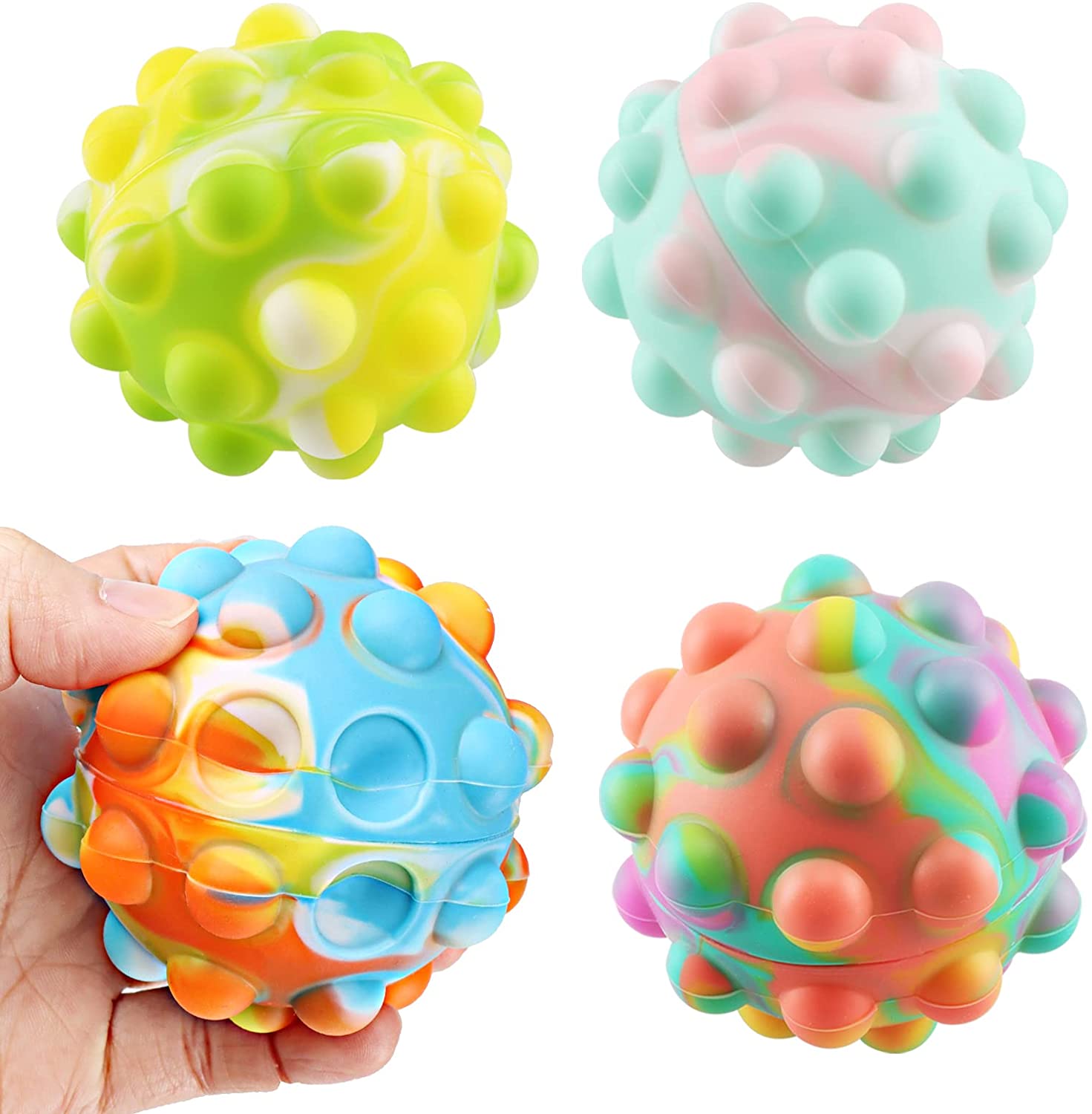 Giggle Zone Pop It Ball – Fidget Sensory Toy - Colors and Styles May Vary